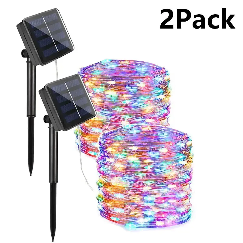 Waterproof Solar LED Fairy Lights - 7M/12M/22M/32M - Outdoor Festoon String Lights for Christmas Party Garden Decoration