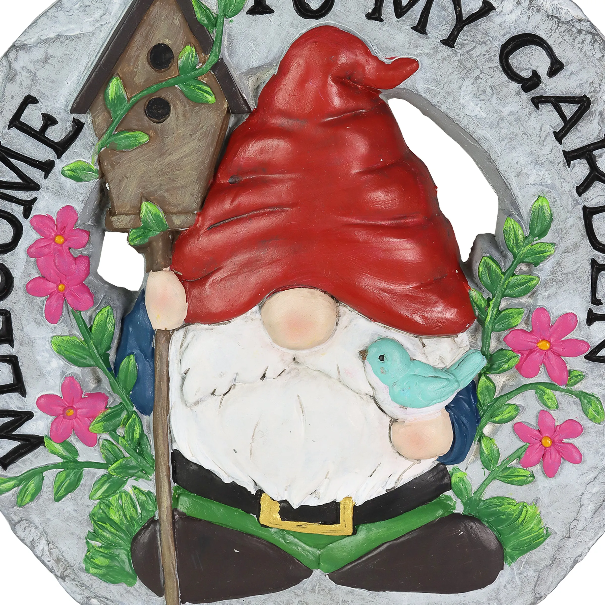 Welcome to my Garden Gnome Hand Painted Resin Stepping Stone, 10 Inch