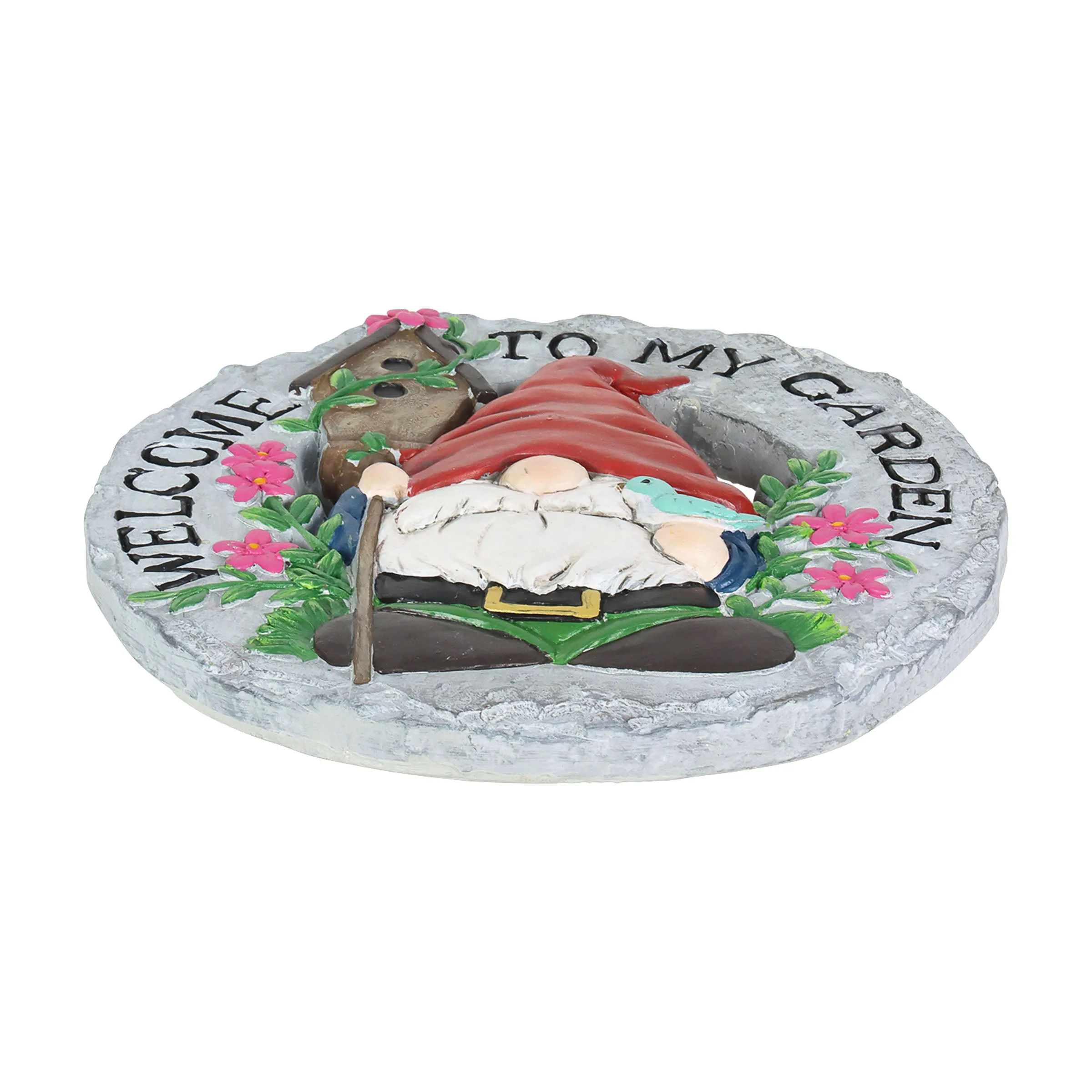 Welcome to my Garden Gnome Hand Painted Resin Stepping Stone, 10 Inch