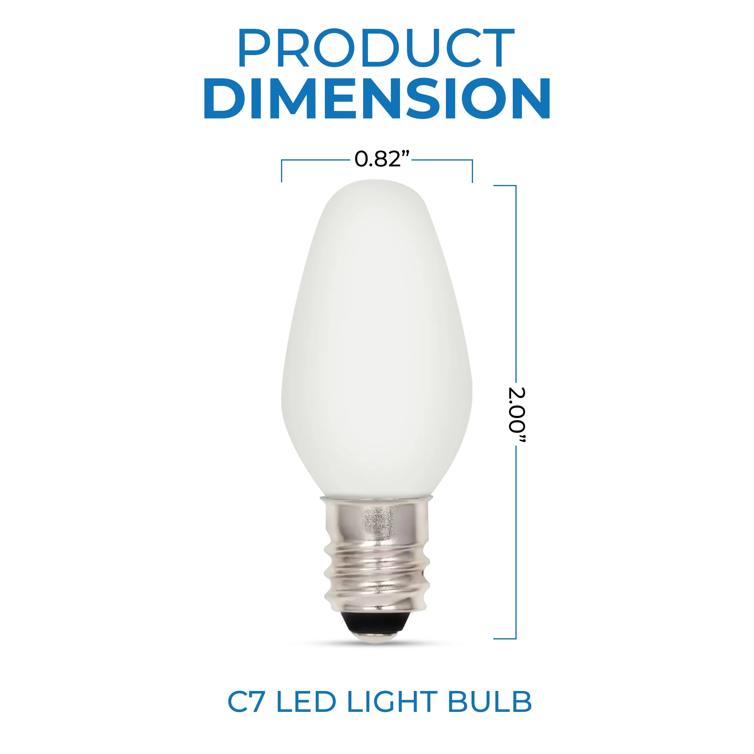 Westinghouse 5510900 C7 LED Specialty Non-Dimmable Night Light Bulb - 0.75-Watt - Frosted - 2700 Kelvin - E12 Base (2-Pack)
