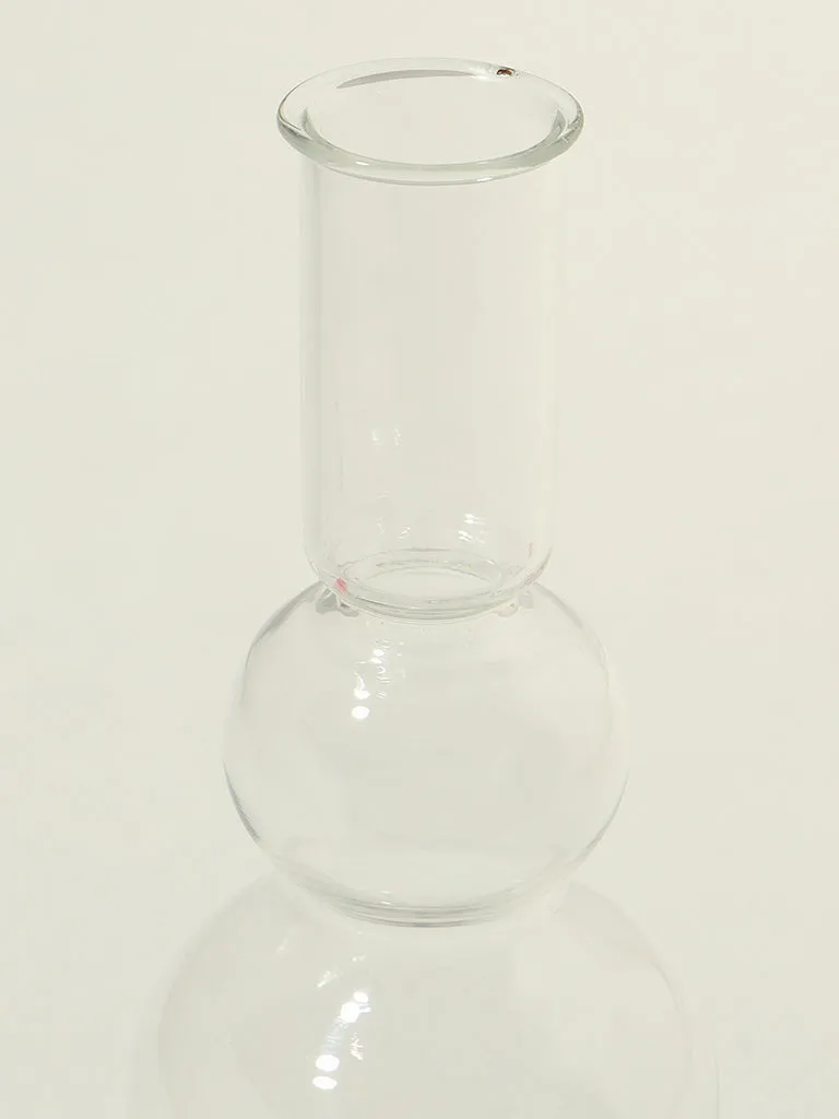 Westside Home Clear Glass Taper Candle Holder